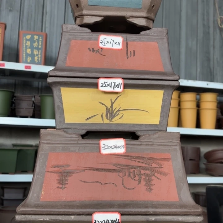 紫砂花盆100-5。