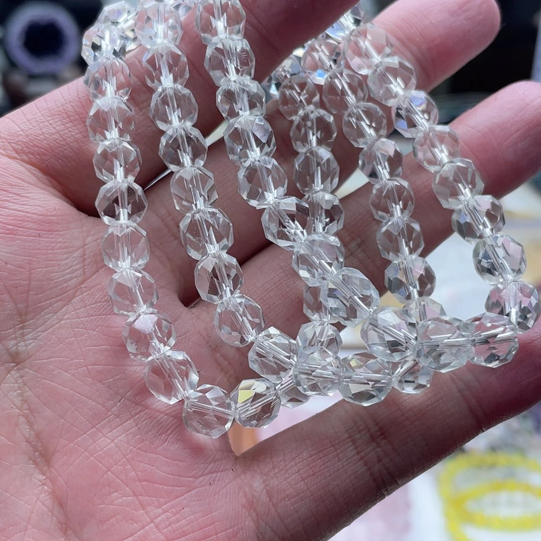 未镶嵌手串水晶白水晶钻切