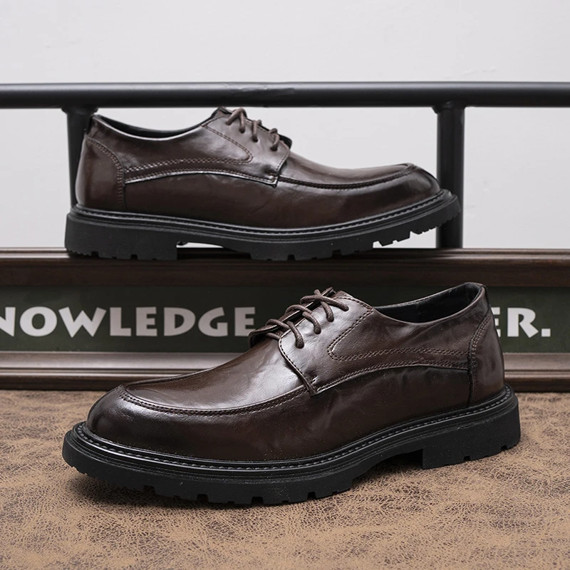 夏季镂空透气商务正装皮鞋真皮尖头英伦风休闲新郎上班男鞋23616