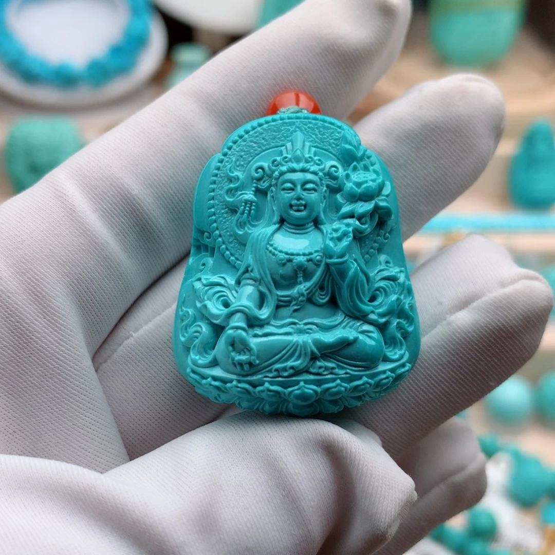 绿松石珠宝奇石未镶嵌22.6克