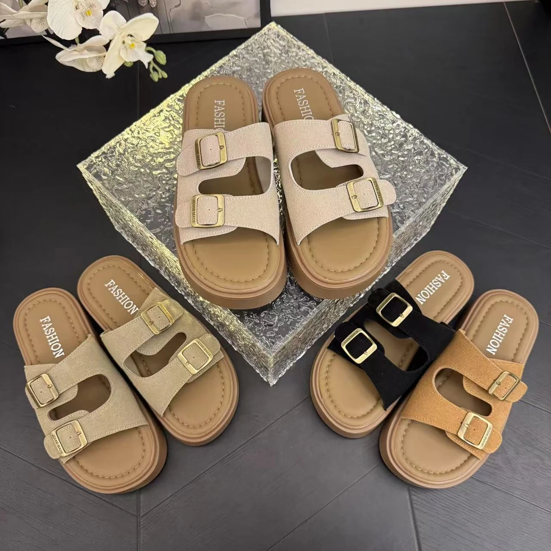 厚底韩版勃肯凉拖鞋2025夏季新款外穿时尚百搭增高软底软底休闲