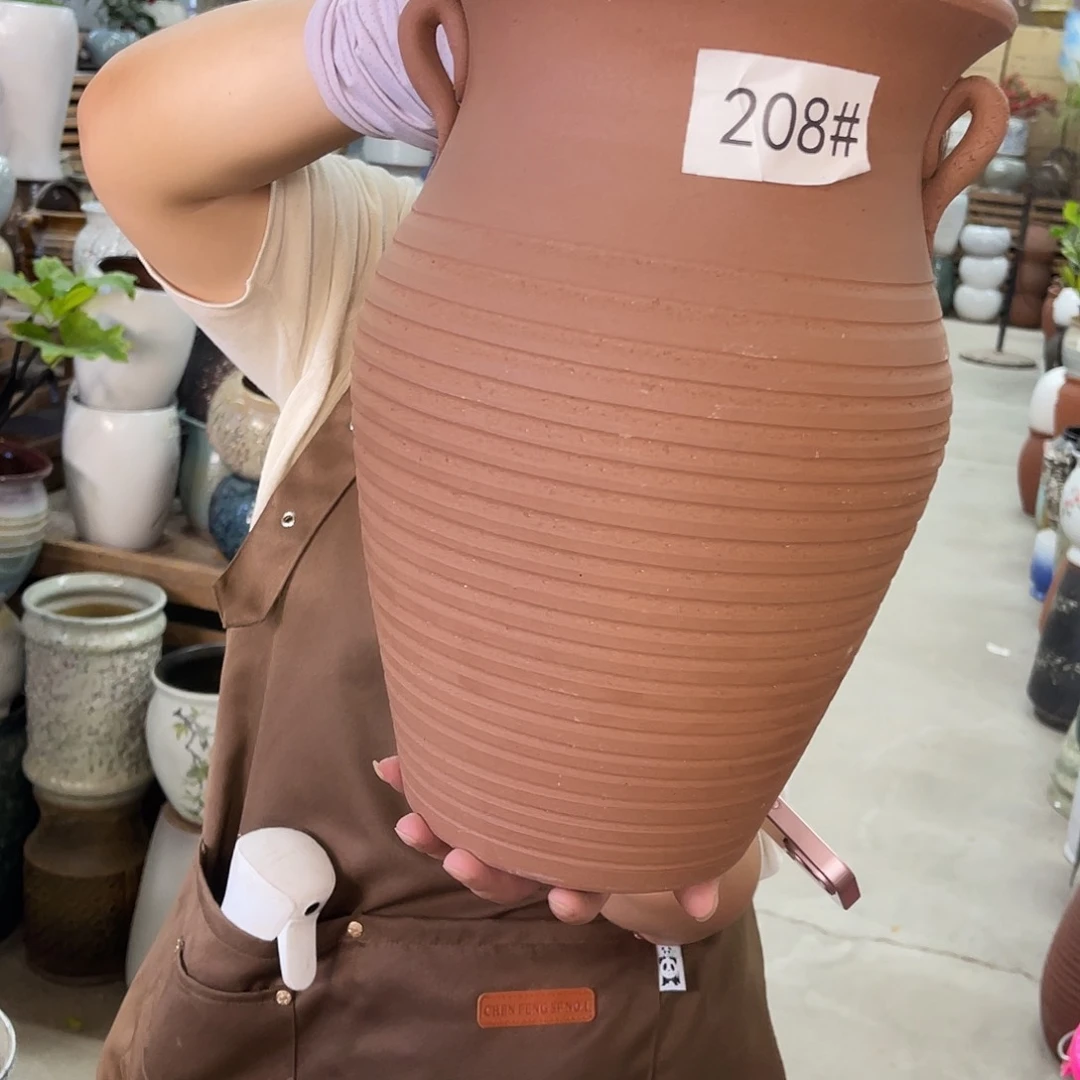 紫砂花盆高度32口径20厘米