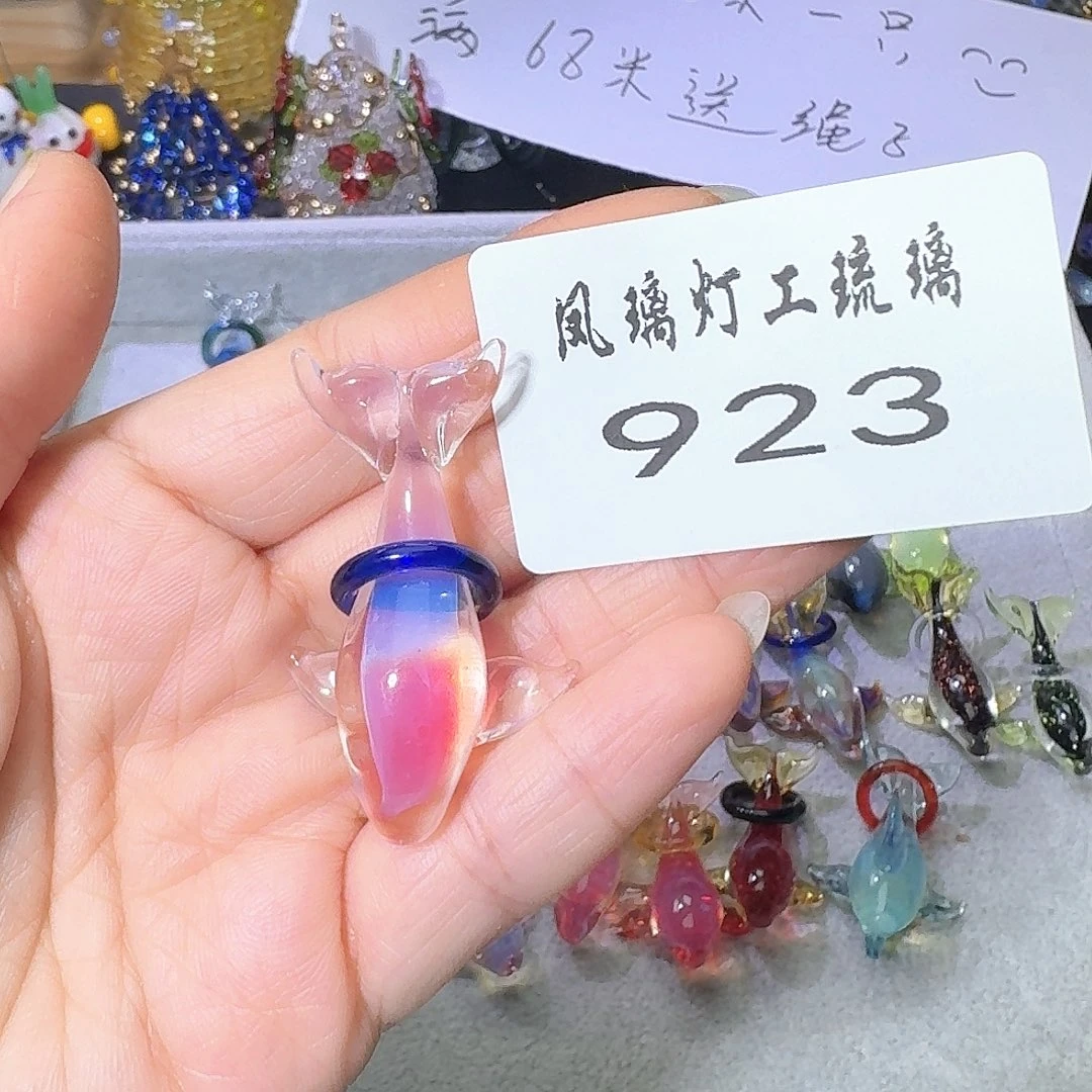 猪***家颈饰玻璃923鲸鱼吊坠