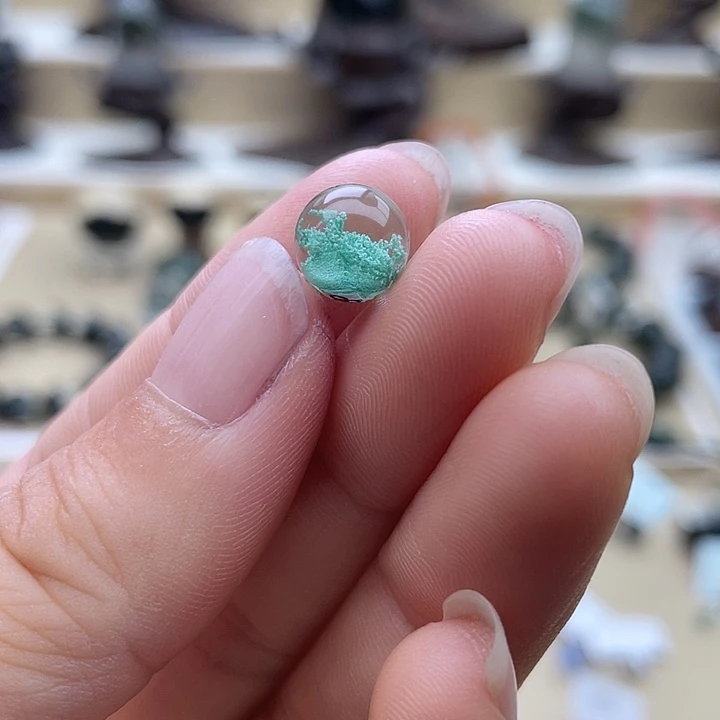 未镶嵌颈饰水晶翠幽灵单珠