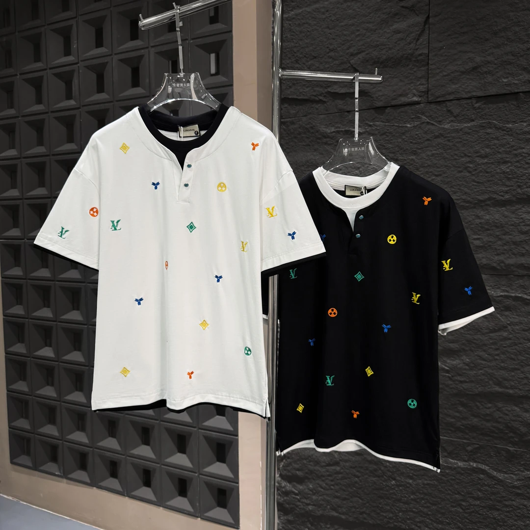 A18275【小谢专属】-2025年新款高端轻奢短袖男女同款舒适轻松印花