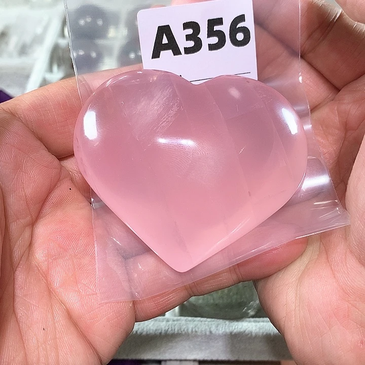 芙蓉石天然水晶爱心A356未镶嵌春