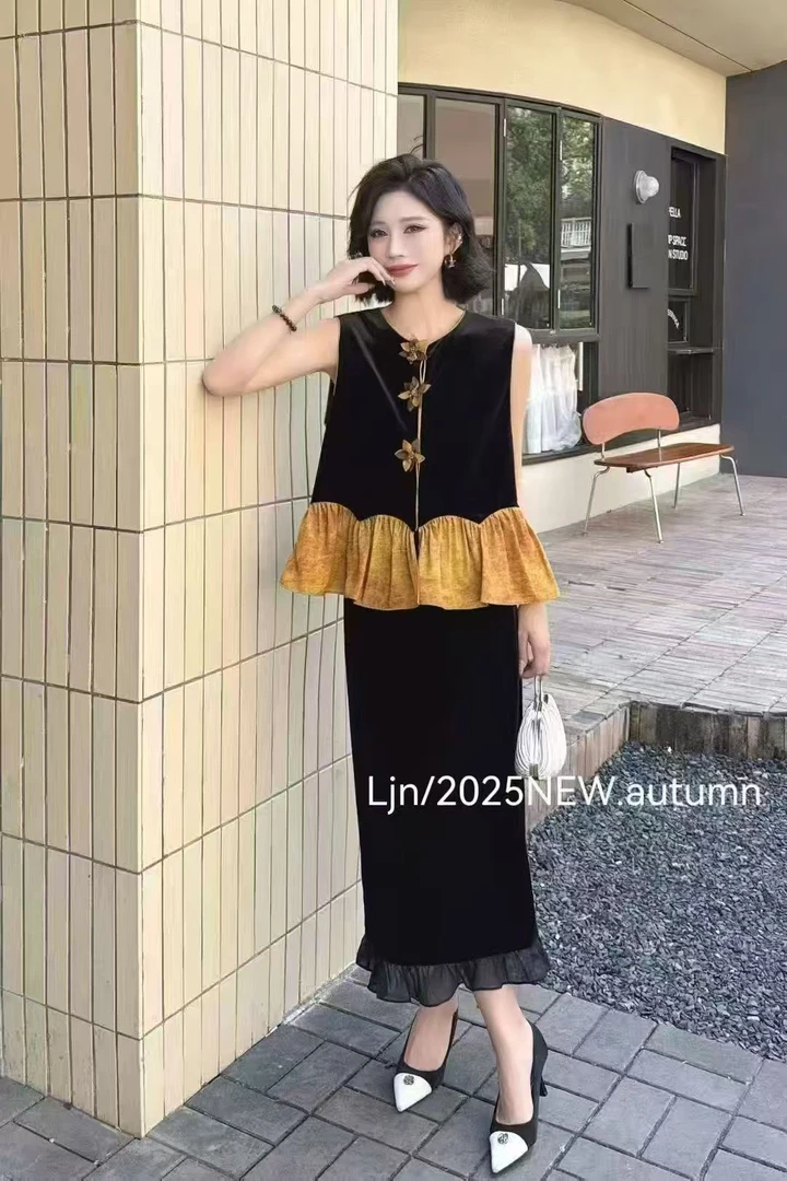 常规款薄款秋季常规女单排扣马夹拼接复古港风纯色