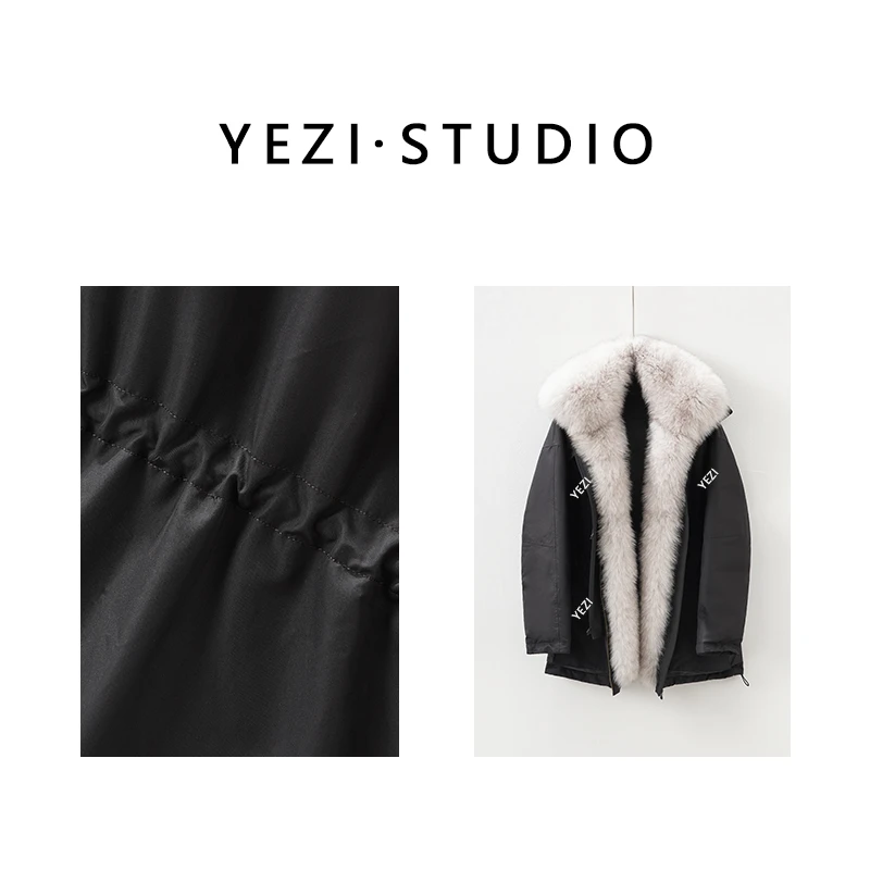 【亨利骑士】韩国進口抗皱90白鹅绒可拆狐狸毛领派克鹅绒服25408077