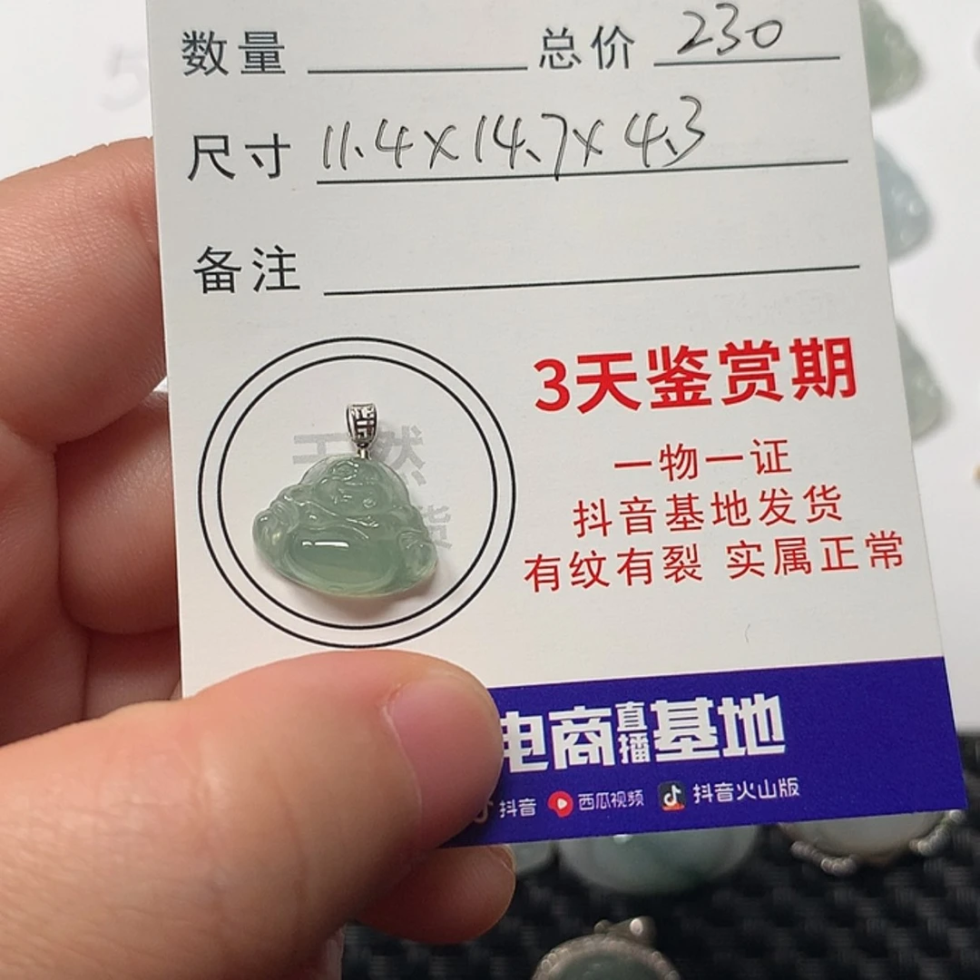 【闪购商品】翡翠颈饰未镶嵌周****o佛公