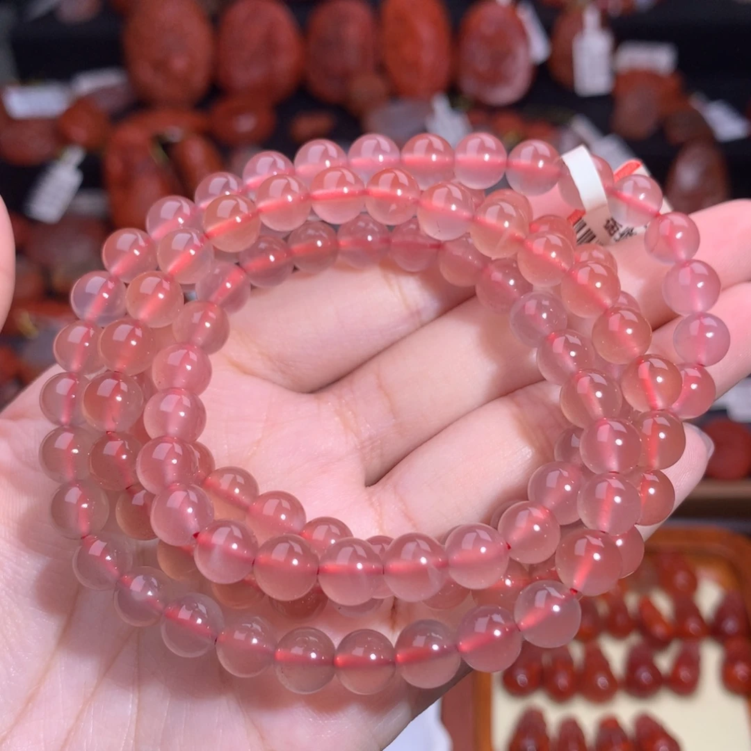 南红玛瑙未镶嵌珠宝半成品冰紫多圈