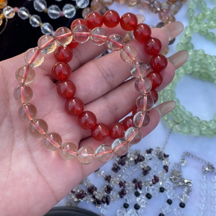 银S925镶嵌珠宝半成品水晶财***妹