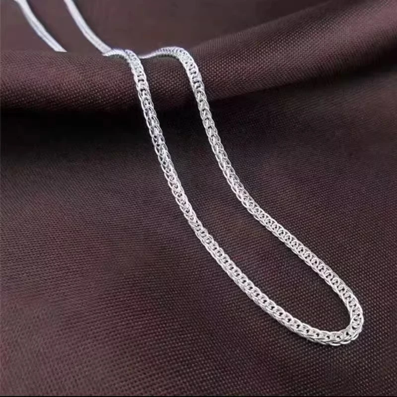 链子足银 肖邦链999足银项链女款正品不掉色爆款时尚百搭裸素链子