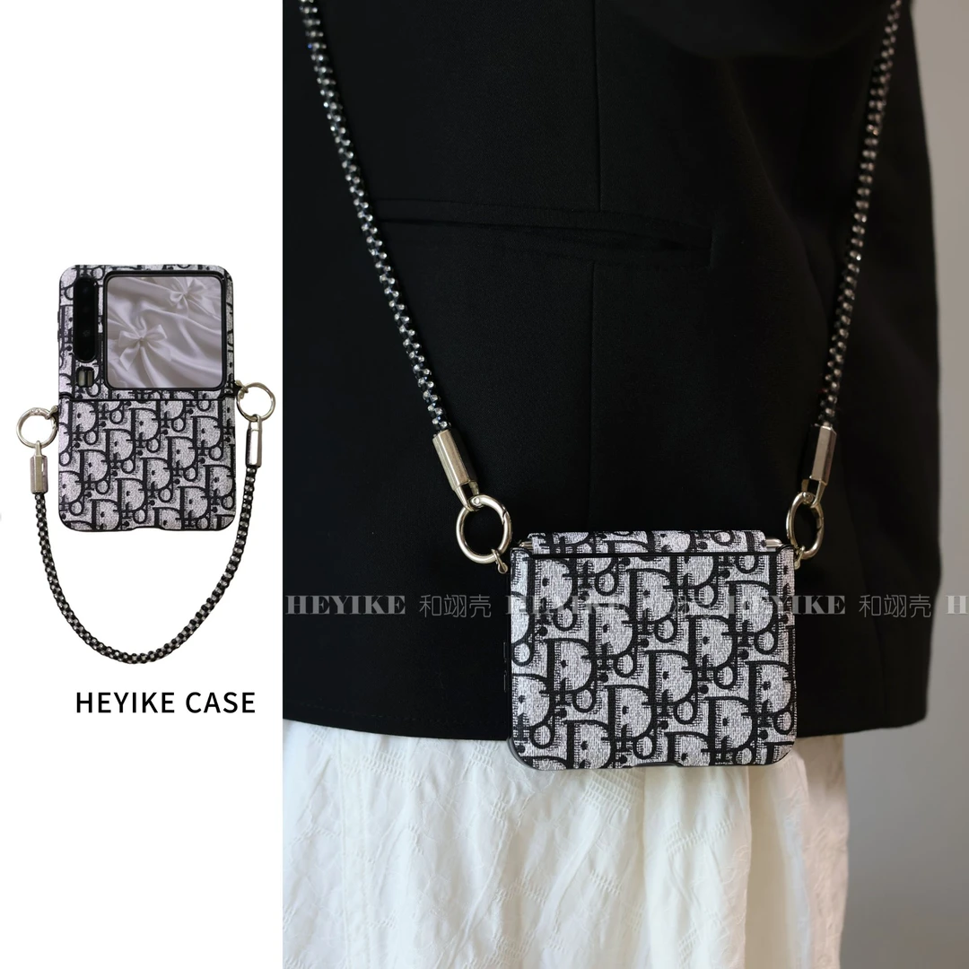 潮牌皮纹适用华为purax手机壳折叠荣耀magicvflip2包中轴pocket2