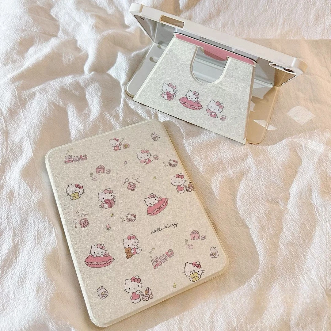 插画kt猫适用于苹果iPad平板壳pro11带笔槽air5/6iPad10.2旋转9代