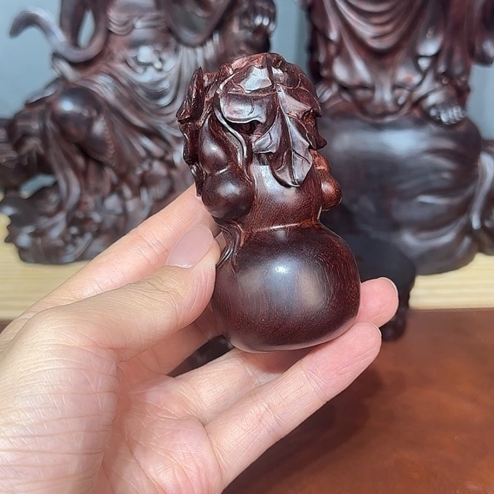 小叶紫檀葫芦 福禄 纯手工
