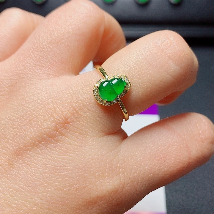 银S925镶嵌戒指翡翠