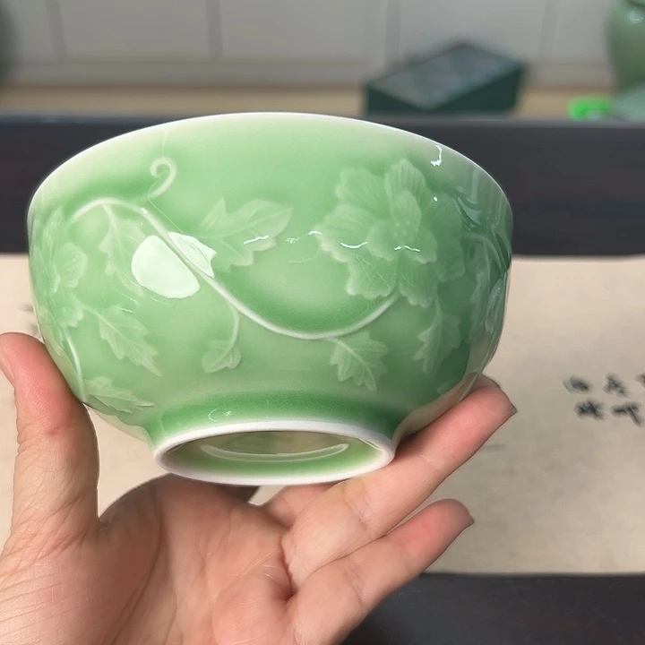 龙泉云间青瓷小米茶器