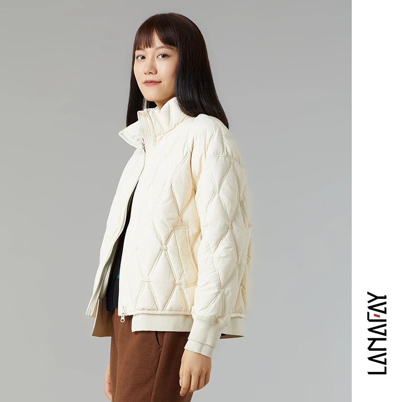 啦娜菲LANAFAY冬季菱格羽绒服1D941