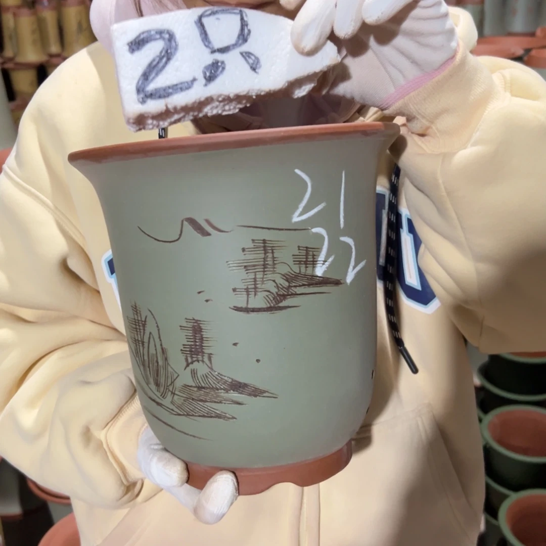 宜兴川阁紫砂花盆