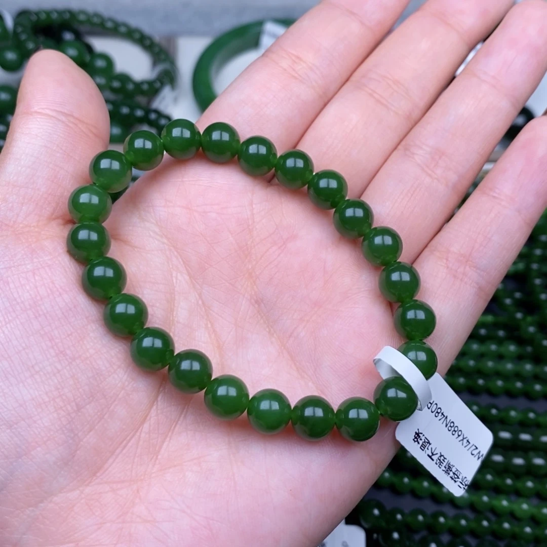 未镶嵌手串和田玉（碧玉）吉*?8m