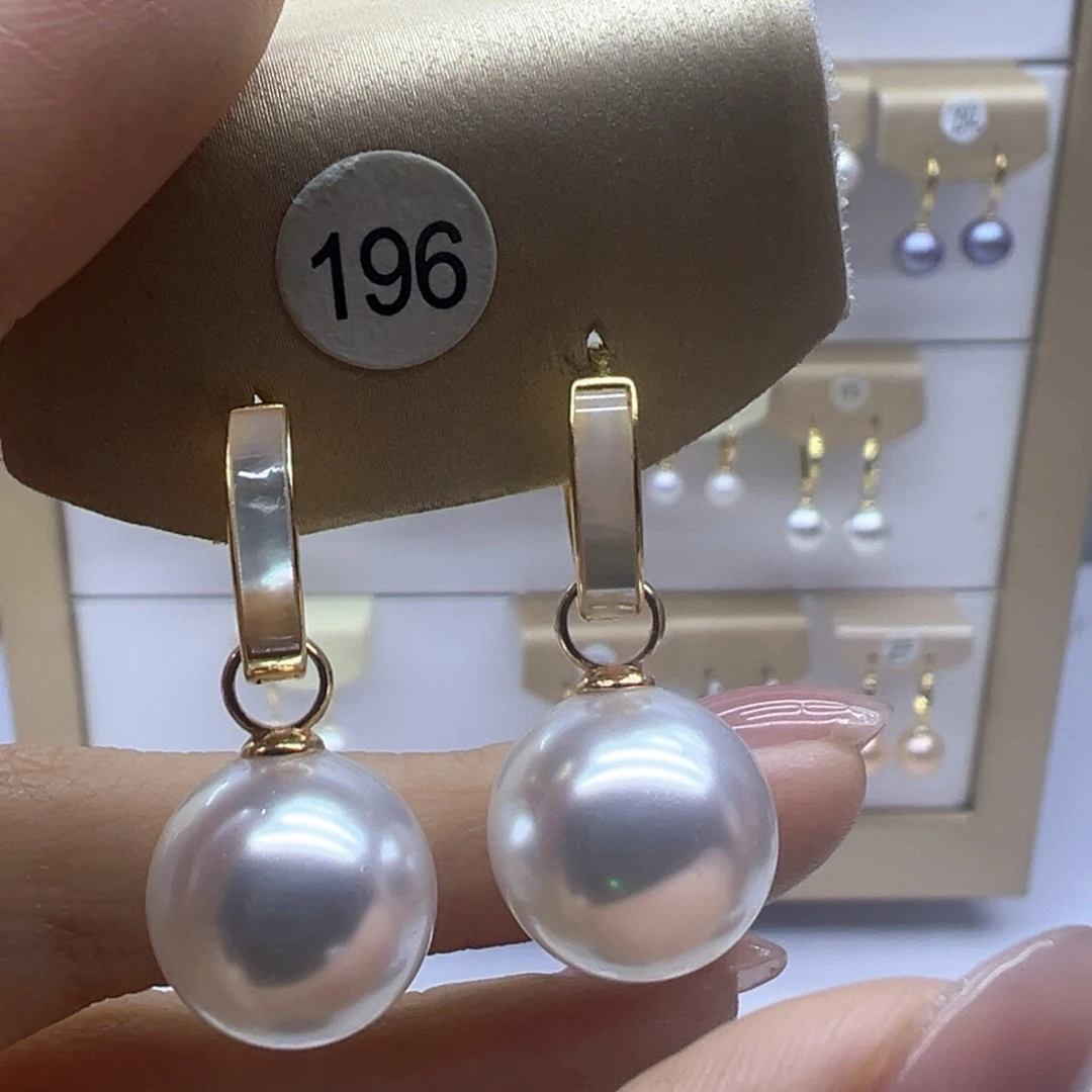 银S925镶嵌淡水珍珠耳饰