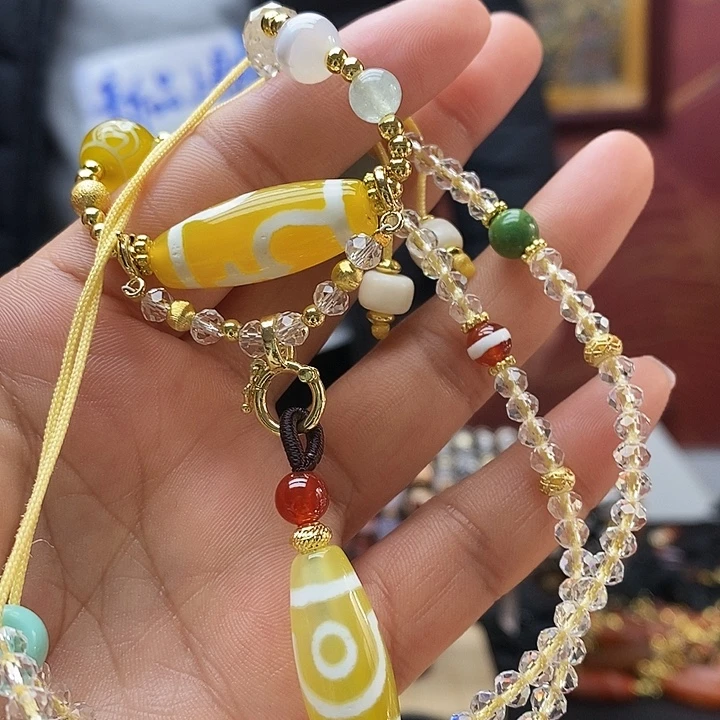 玛瑙/玉髓合金颈饰