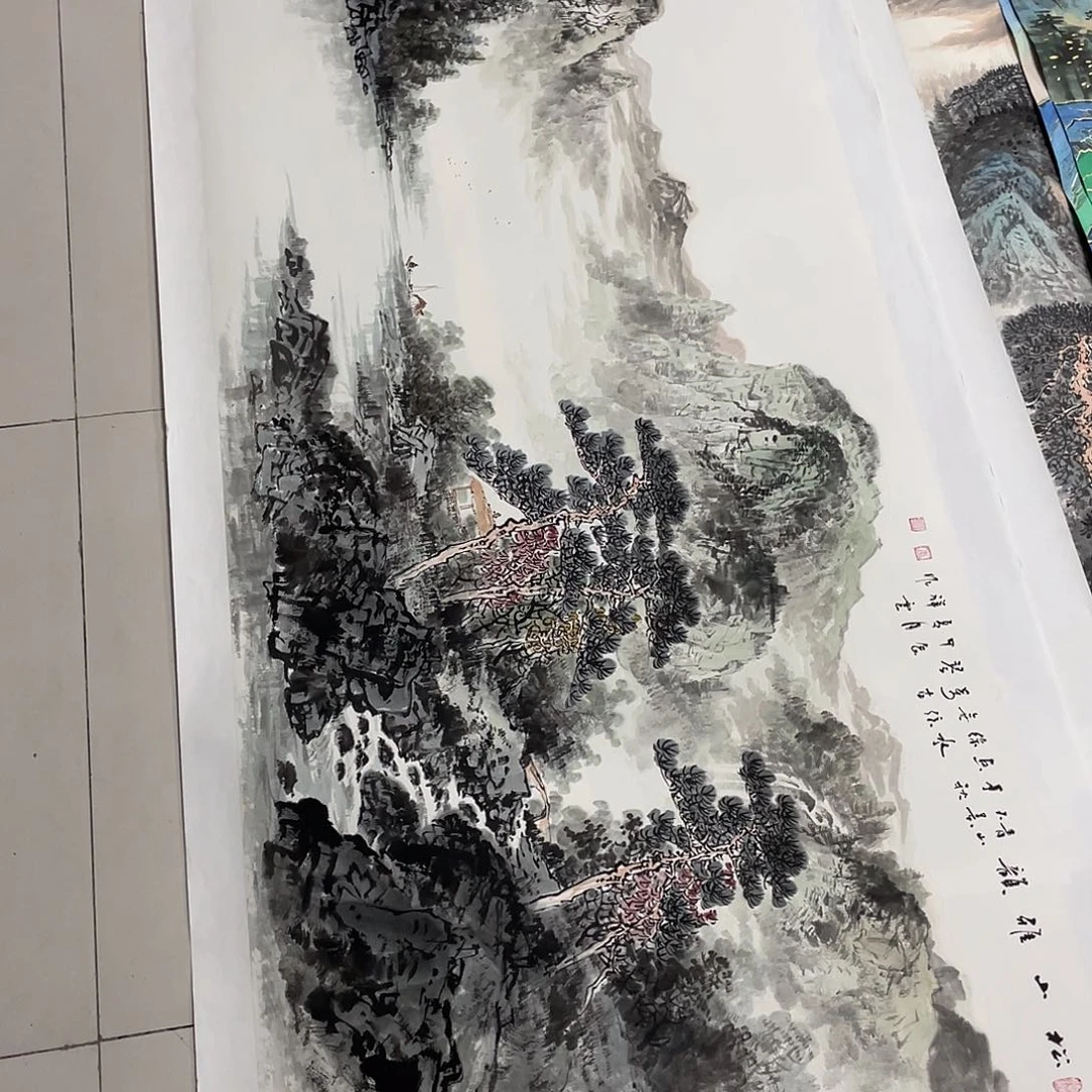 *****国画四尺画芯 捡漏