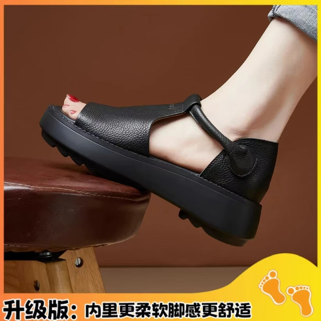 高贵上档次女凉鞋罗马鱼嘴时尚百搭女士外出凉鞋女款2025新款爆款