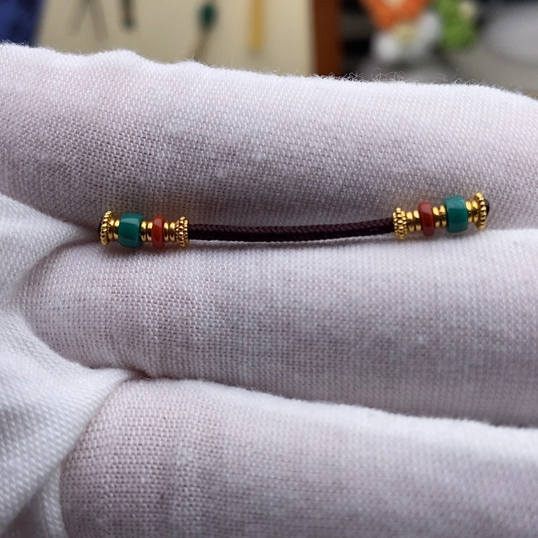 绿松石18K金镶嵌绿松石配饰h