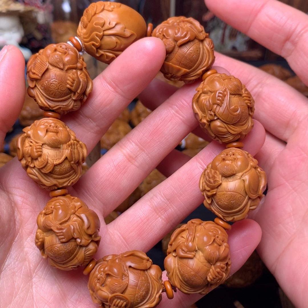 橄榄核手串/手链浦建军荷叶财神