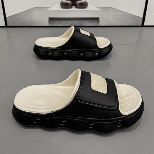 范希巴迪男士时尚拖鞋舒适透气夏季新款大码一字拖男双层防滑拖鞋