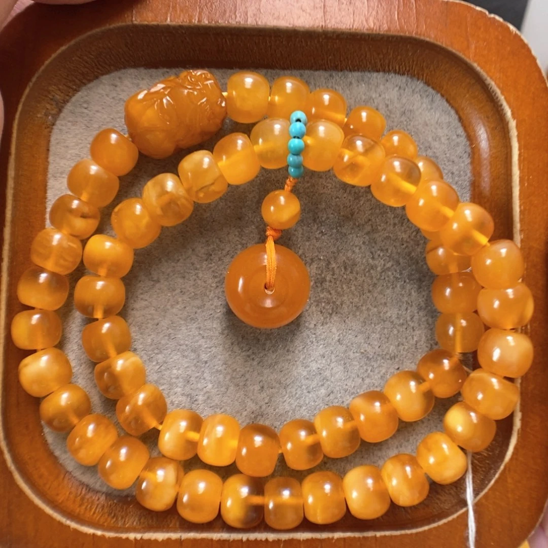 未镶嵌蜜蜡手串蜜蜡手串