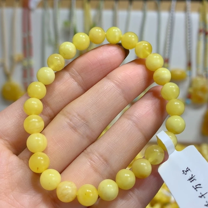 蜜蜡未镶嵌手链特价瑕疵