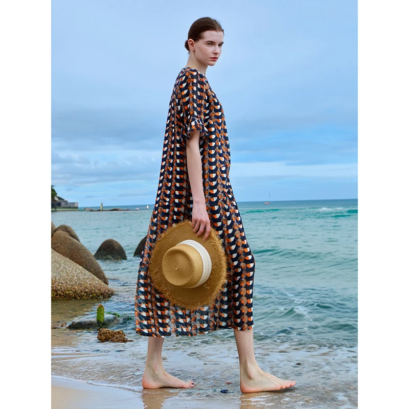 春夏新款气质优雅时尚连衣裙 绮1058E