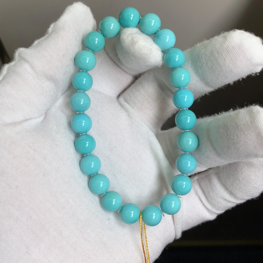 绿松石精品8.6圆珠手串未镶嵌