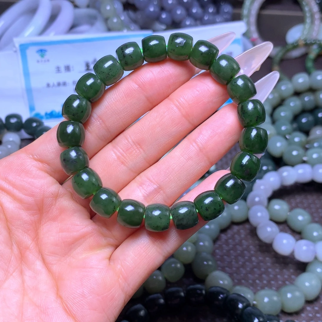 和田玉未镶嵌手串卡10