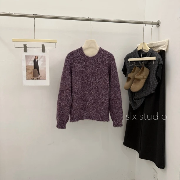 slx@ Y.293 套头混纱毛衣