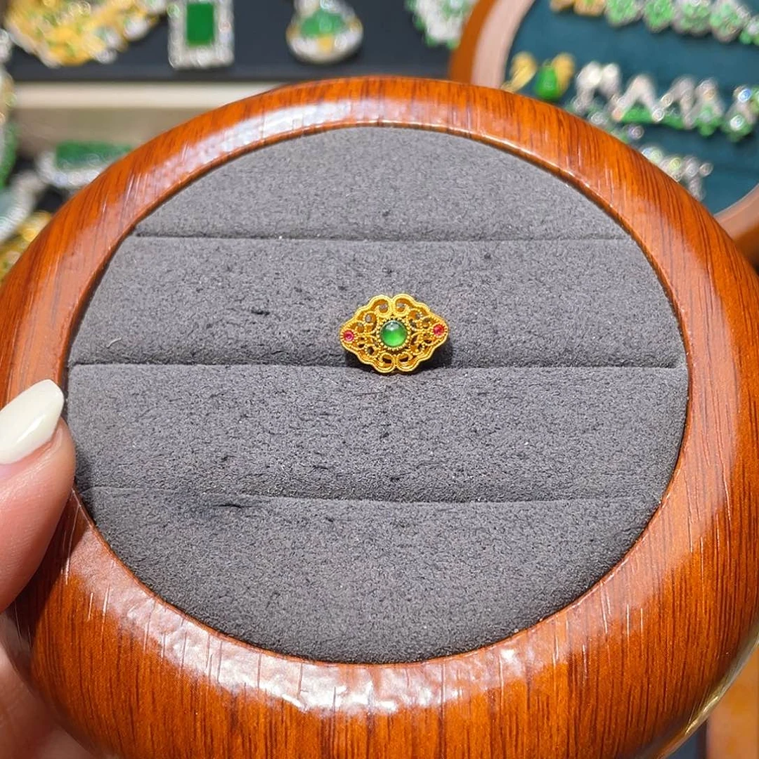 翡翠银S925镶嵌颈饰
