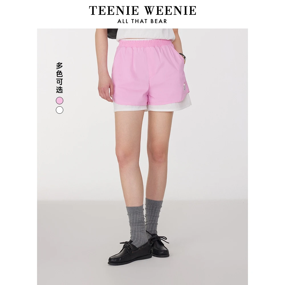 *TeenieWeenie小熊25夏新款活力时髦拼接运动休闲短裤TTTH252503T