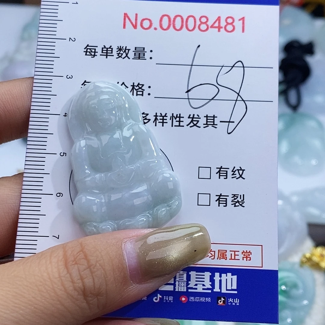 翡翠未镶嵌颈饰8481