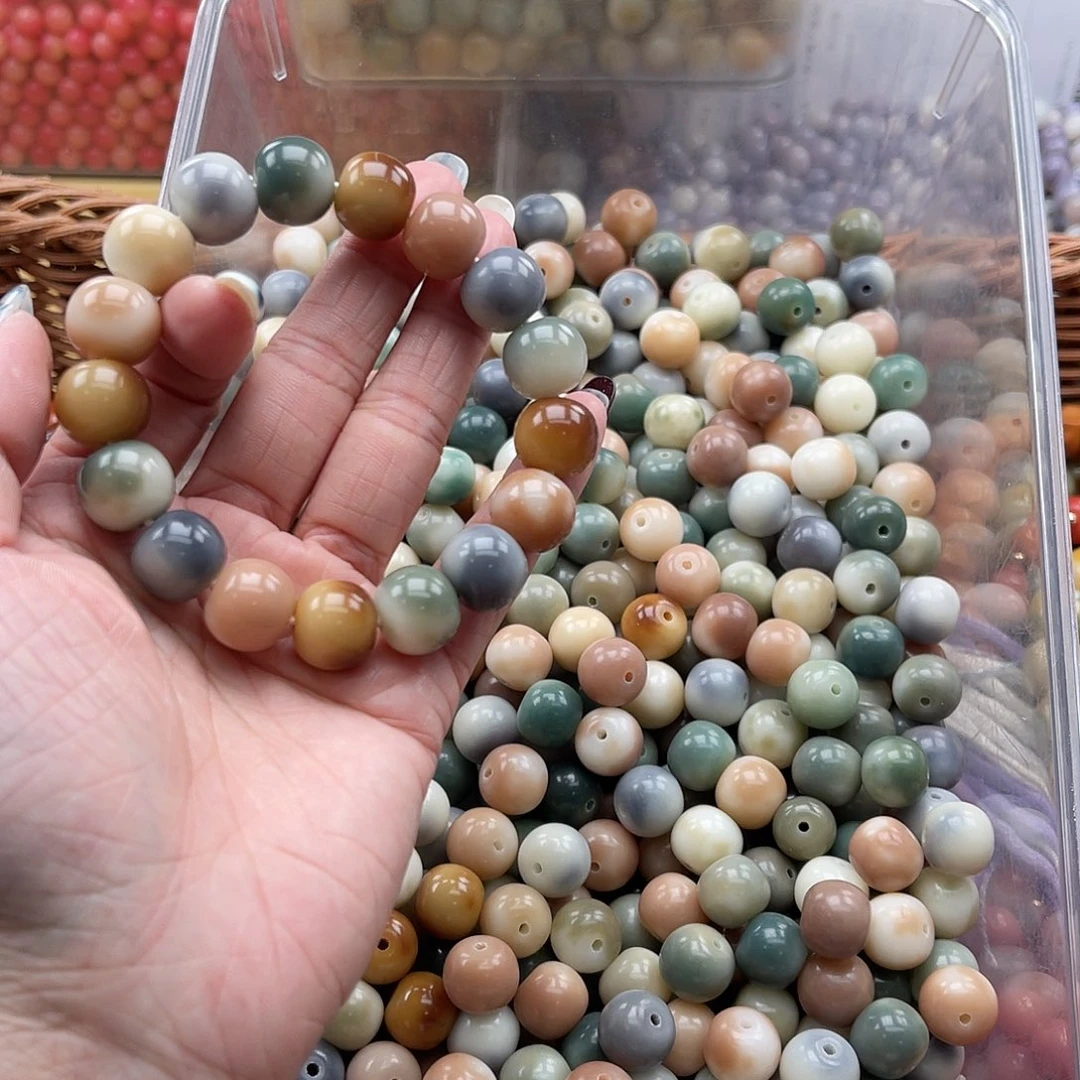 白玉菩提吊坠A/13mm/20颗