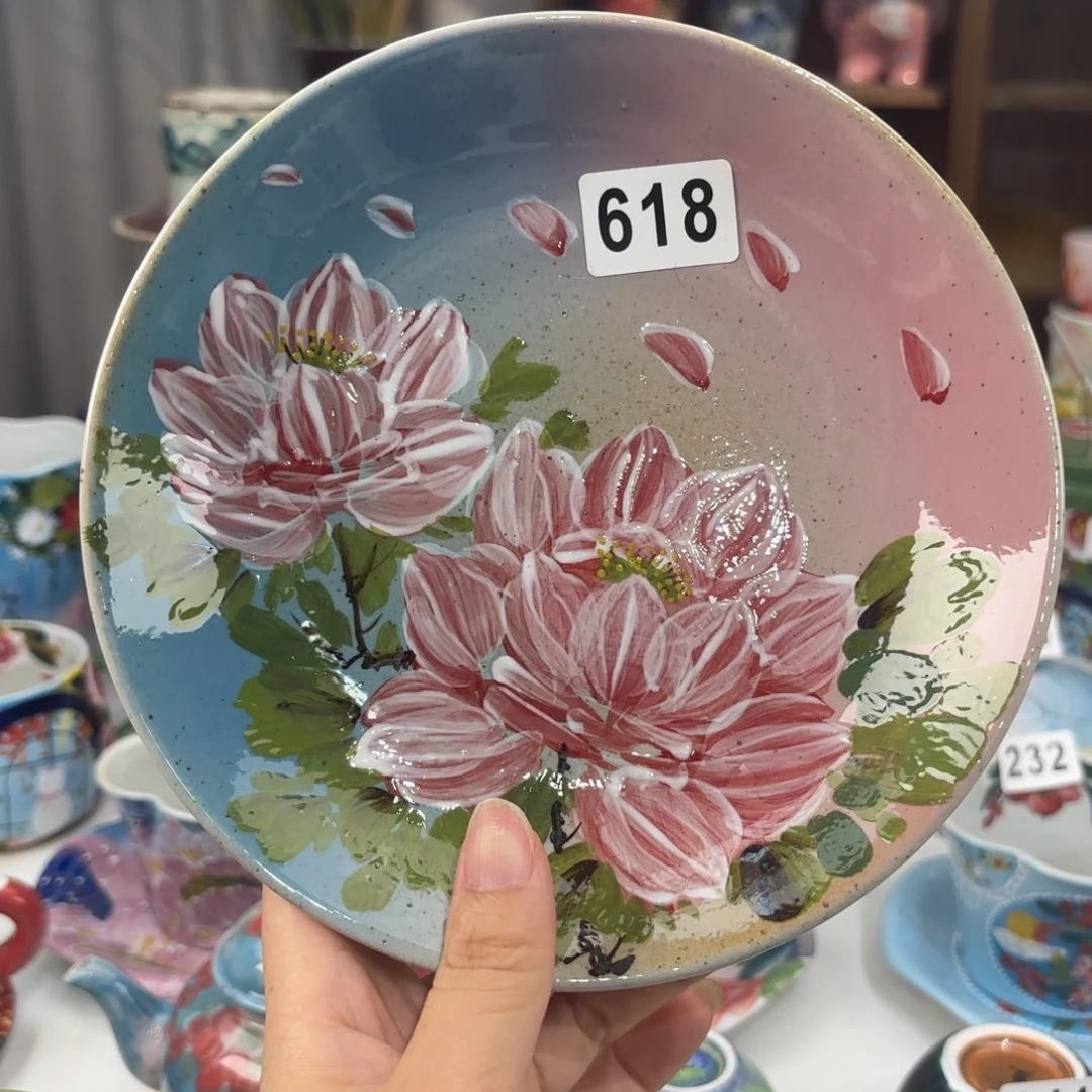 景德镇手绘高温釉下彩陶瓷茶具