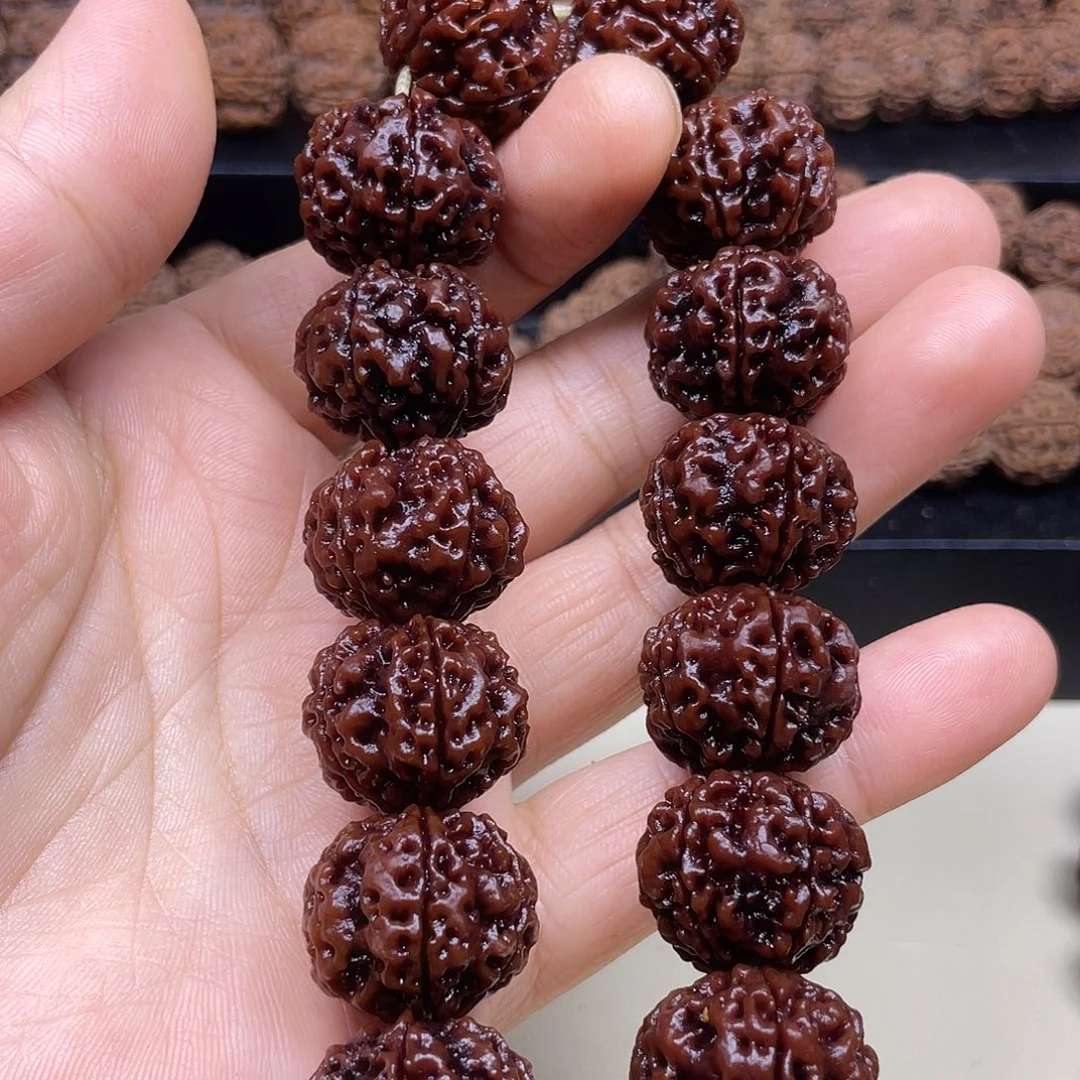 手串金刚菩提22mm古龙矮桩梅花铁籽