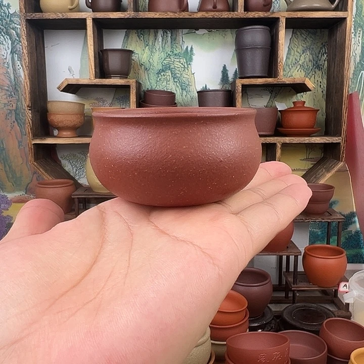 紫砂茶杯拙器甄选，纯原本矿。