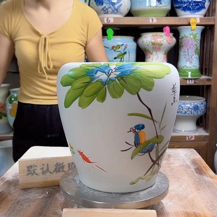 苹果荷花鸟新款新款陶瓷陶瓷