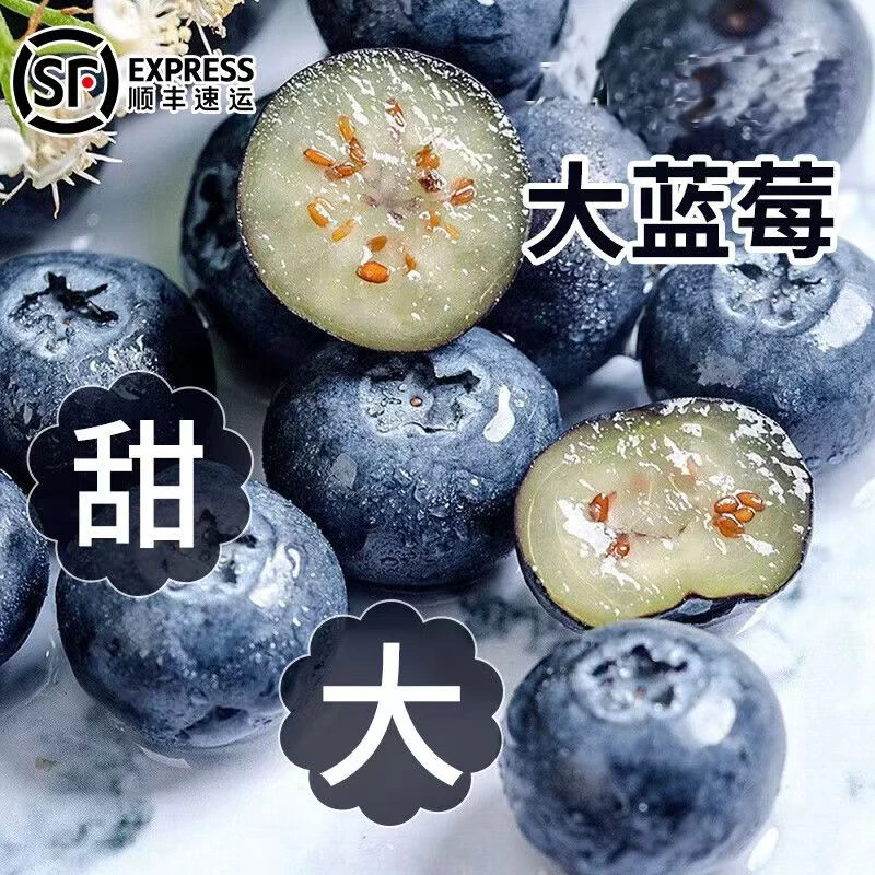 【顺丰现货】云南蓝莓大果当季新鲜孕妇水果酸甜多汁2-8盒整箱
