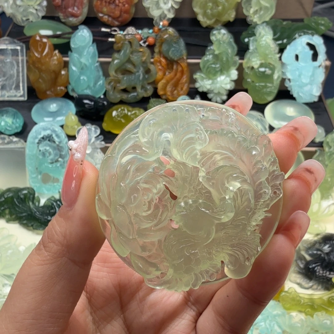 岫玉未镶嵌颈饰岫玉凤凰