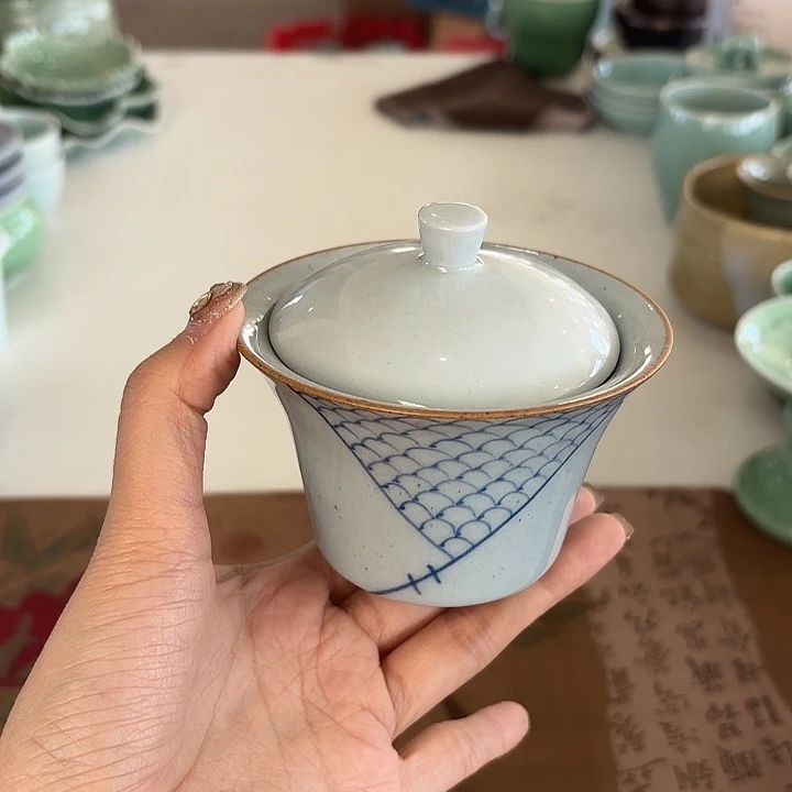 龙泉云间青瓷小米茶器