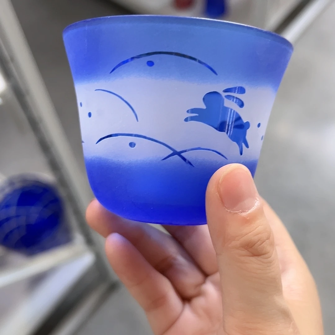 水晶玻璃高脚款微瑕一个