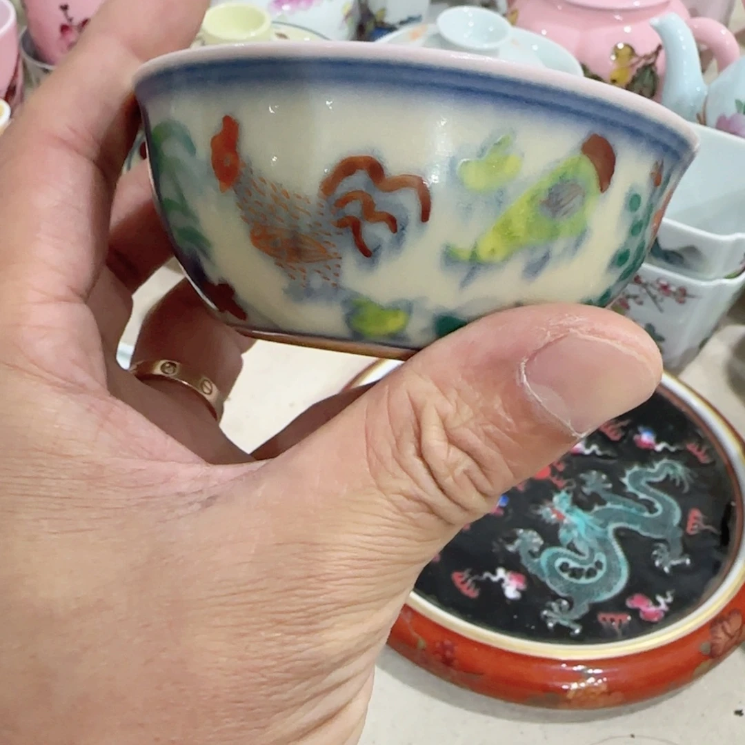 手绘瓷器，全部处理